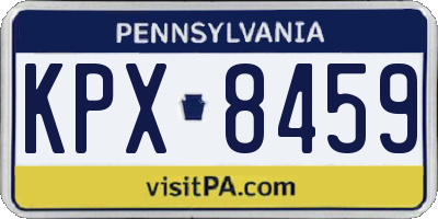 PA license plate KPX8459