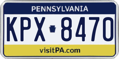 PA license plate KPX8470