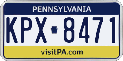 PA license plate KPX8471