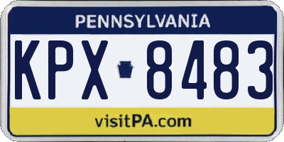 PA license plate KPX8483