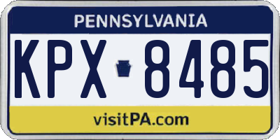 PA license plate KPX8485