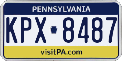 PA license plate KPX8487