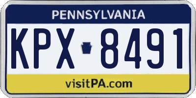 PA license plate KPX8491
