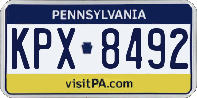 PA license plate KPX8492