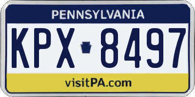 PA license plate KPX8497