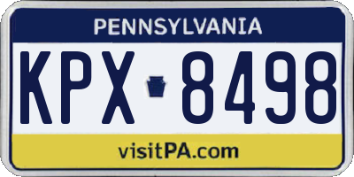 PA license plate KPX8498