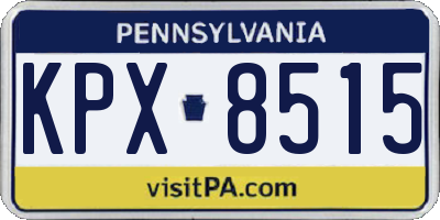 PA license plate KPX8515