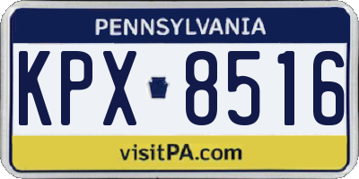 PA license plate KPX8516