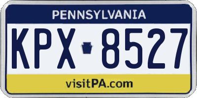 PA license plate KPX8527