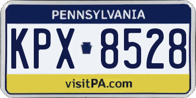 PA license plate KPX8528