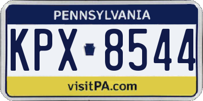 PA license plate KPX8544