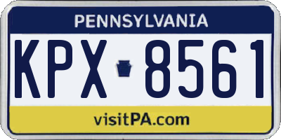 PA license plate KPX8561