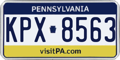 PA license plate KPX8563