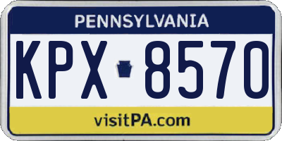 PA license plate KPX8570