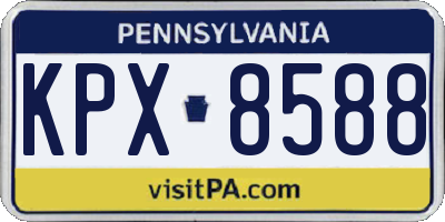 PA license plate KPX8588