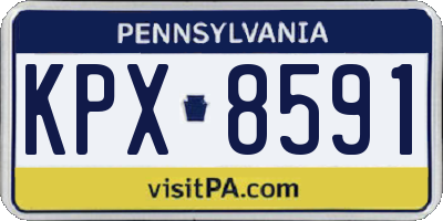 PA license plate KPX8591
