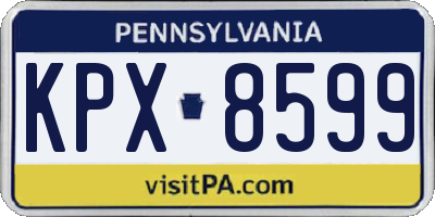 PA license plate KPX8599
