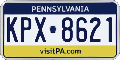 PA license plate KPX8621