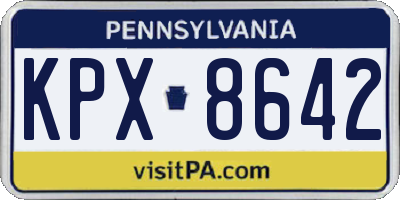 PA license plate KPX8642