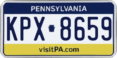 PA license plate KPX8659