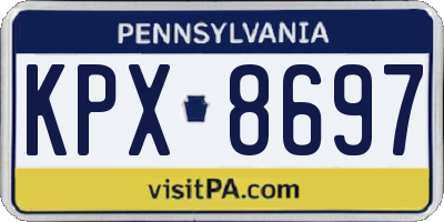 PA license plate KPX8697