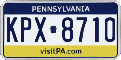 PA license plate KPX8710
