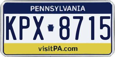 PA license plate KPX8715