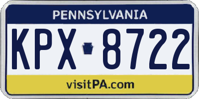 PA license plate KPX8722