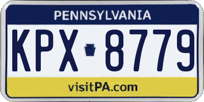 PA license plate KPX8779