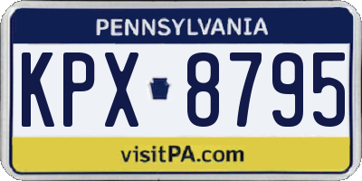 PA license plate KPX8795