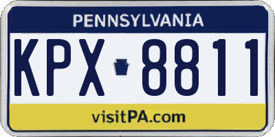 PA license plate KPX8811