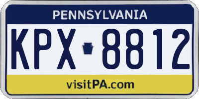 PA license plate KPX8812