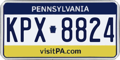 PA license plate KPX8824