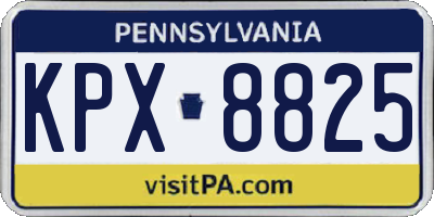 PA license plate KPX8825