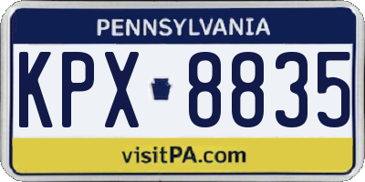 PA license plate KPX8835