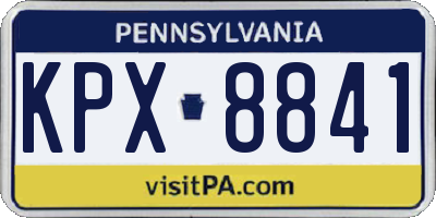 PA license plate KPX8841