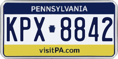 PA license plate KPX8842