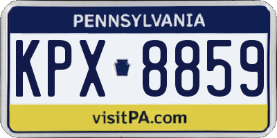 PA license plate KPX8859