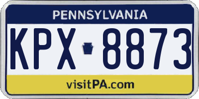 PA license plate KPX8873