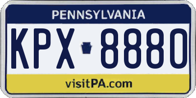 PA license plate KPX8880