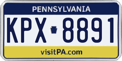 PA license plate KPX8891