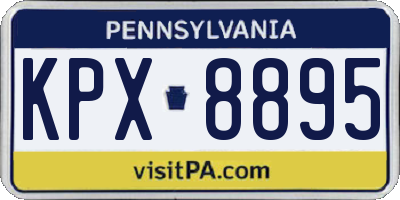 PA license plate KPX8895