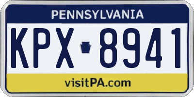 PA license plate KPX8941