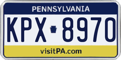 PA license plate KPX8970
