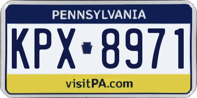PA license plate KPX8971