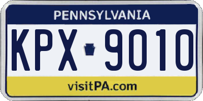PA license plate KPX9010