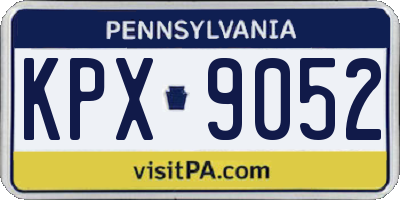 PA license plate KPX9052