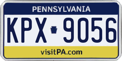 PA license plate KPX9056