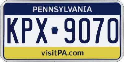 PA license plate KPX9070