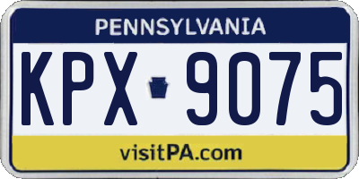 PA license plate KPX9075